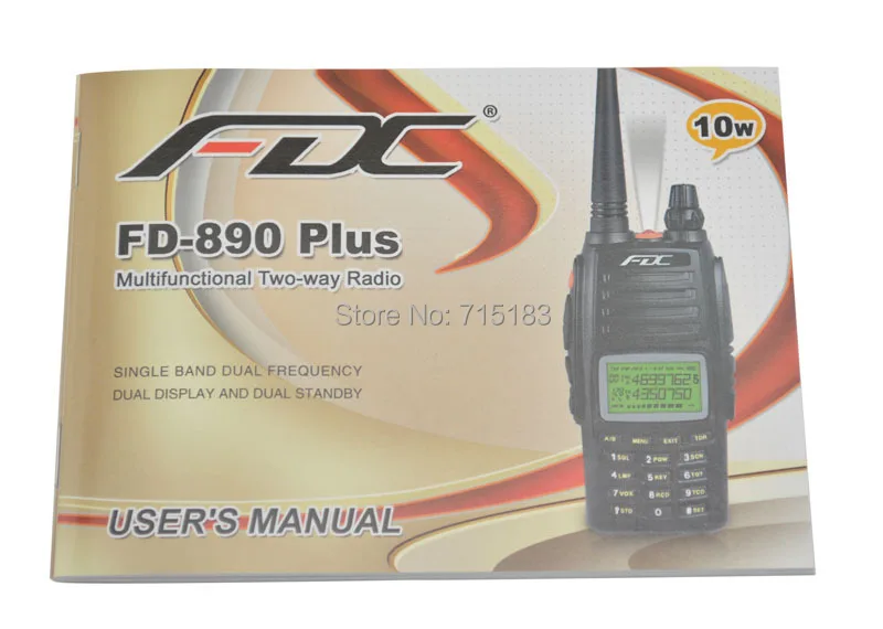Новое поступление FDC FD-890 Plus 10 Вт рация 10 км UHF Водонепроницаемый Профессиональный fm-приемопередатчик walky talky профессиональный