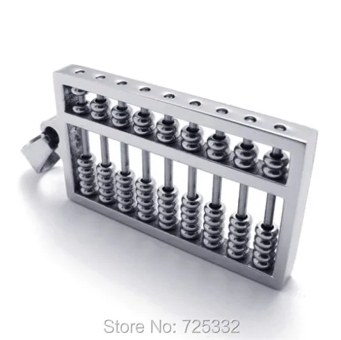 Модные украшения Нержавеющая сталь Abacus кулон мужские женские Цепочки и ожерелья, цвета: золотистый, серебристый отправить цепь Прямая
