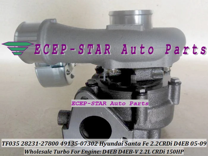 TIAO TF035 28231-27800 49135-07301 49135-07302 28231 27800 2823127800 турбо для Hyundai Santa Fe 05-D4EB D4EB-V 2.2L ЦНИИ 150HP