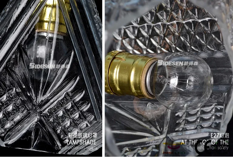 Европейский Креативный дизайн современный богато резные стеклянная бутылка вырезать света Открытый Подвесные Светильники бар E27 Провода висит
