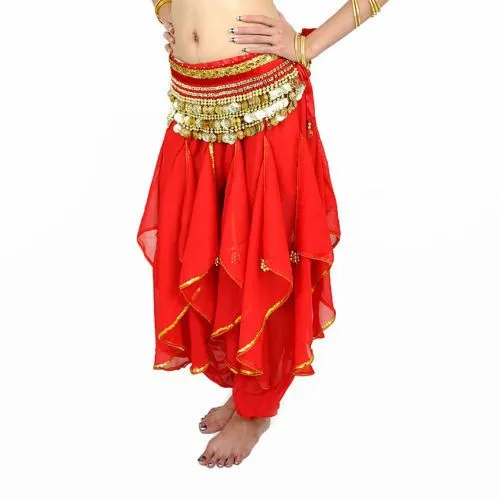 Живота танцевальные дамские шаровары юбка с золотыми волнистыми 11 цветов