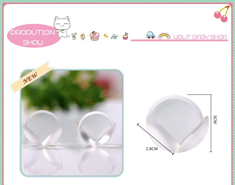 Bola em Forma de Canto Atacado Unidades Pacote Bebê Safety Kids Cuidados Guarda Protector Tabela Borda Anti-colisão Almofada Livre Cola 100 - 2 Cheap Protetor de canto de mesa