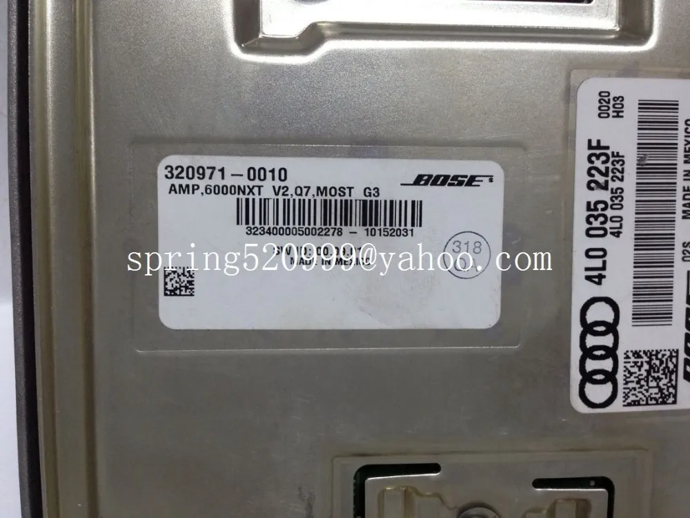 DHL/EMS 4L0 035 223F усилитель DSP наиболее AMP 6000NXT V2 G3 323400-0050 для VW MMI 3g AUDIA4L Q7 автомобильный навигатор