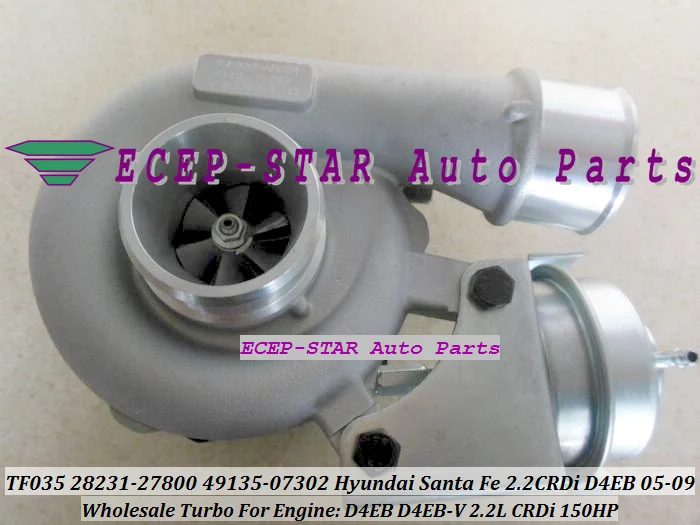 TIAO TF035 28231-27800 49135-07301 49135-07302 28231 27800 2823127800 турбо для Hyundai Santa Fe 05-D4EB D4EB-V 2.2L ЦНИИ 150HP