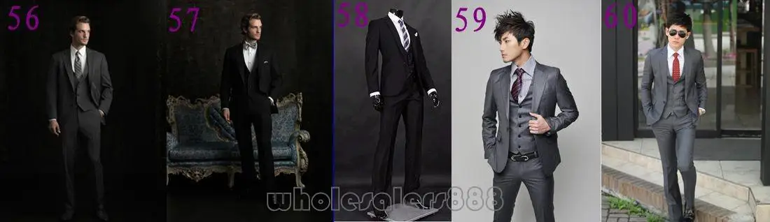 Новое поступление смокинг жениха One Button Groomsmen Пик нагрудные Свадебные/ужин Костюмы Best человек Жених(куртка+ Брюки для девочек+ галстук+ жилет) b387