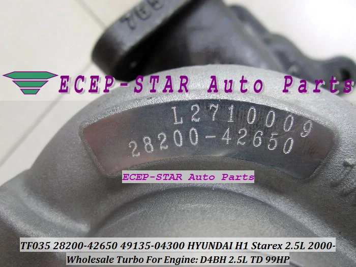 TF035 28200-42650 49135-04300 Turbo Turbine Turbocharger for HYUNDAI H1 Starex 2.5L 2000- D4BH 2.5TD 99HP (2)