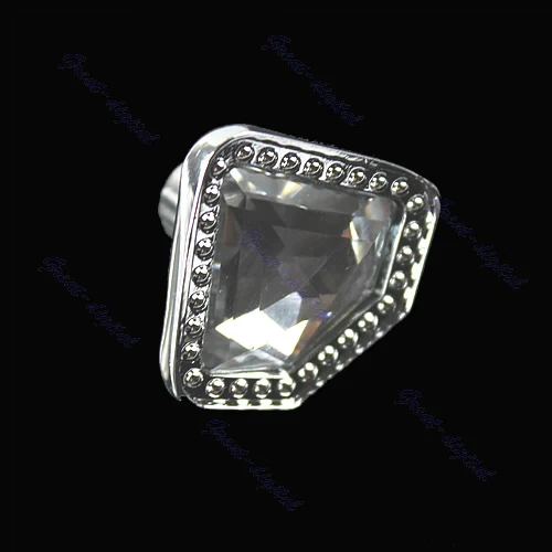 3 шт./лот Diamond Crystal Clear Стекло ящика Кабинет Ручка потянуть ручку двери Аппаратные средства