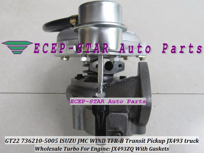 GT22 736210-5005 736210-0005 Turbo Turbocharger For JMC WIND TFR-B Transit Pickup JX493 truck JX493ZQ With Gaskets (2)