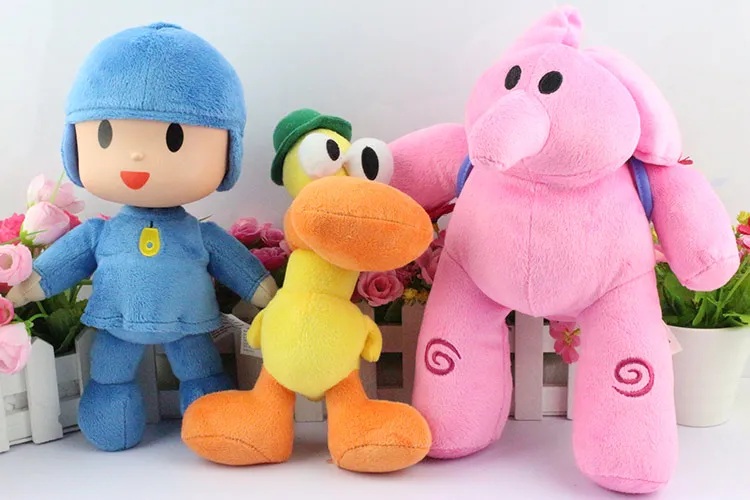 1 шт. 20-30 см Pocoyo Elly Слоники плюшевые Pato утка мягкие игрушки животные куклы