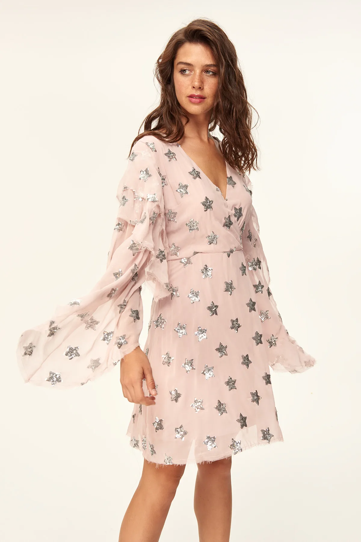 

Trendyol Powder Star Printed Evening Dress TPRSS18FZ0245