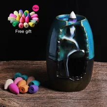 Новая горячая Распродажа керамический обратный поток водопад Подставка под курения курильница Zen Home Decor