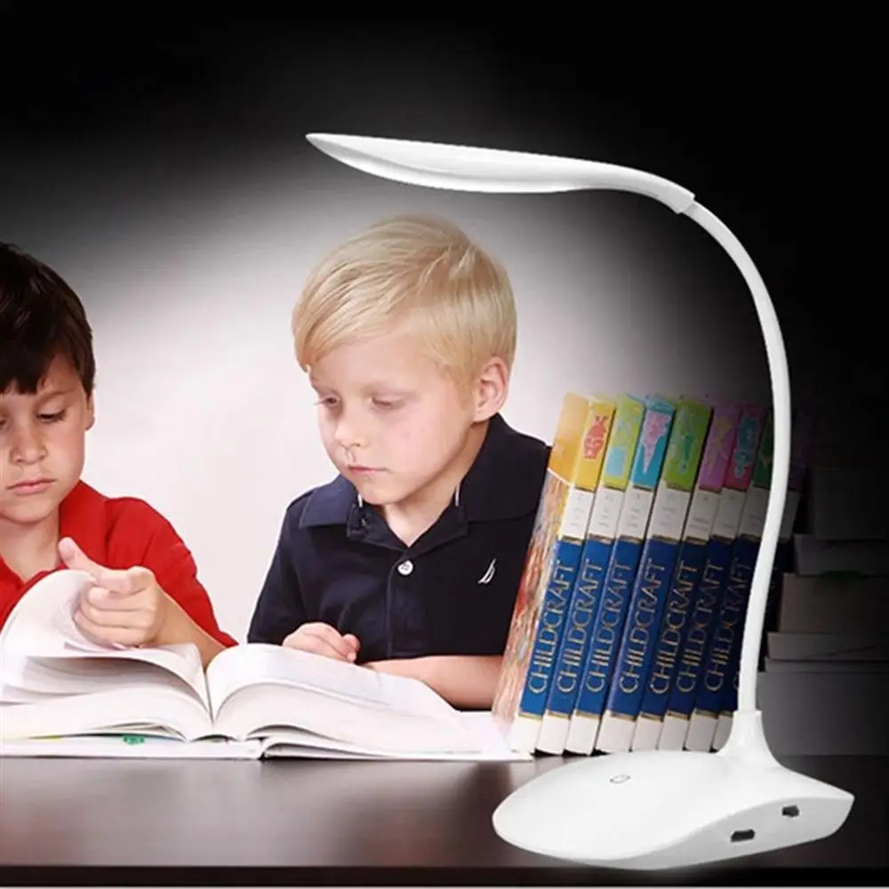 

USB Reading Light Rechargeable LED Desktops 3 Modes Adjustable Intensity Table Lamp Foldable 20 LEDs Touch Switch Night Lights