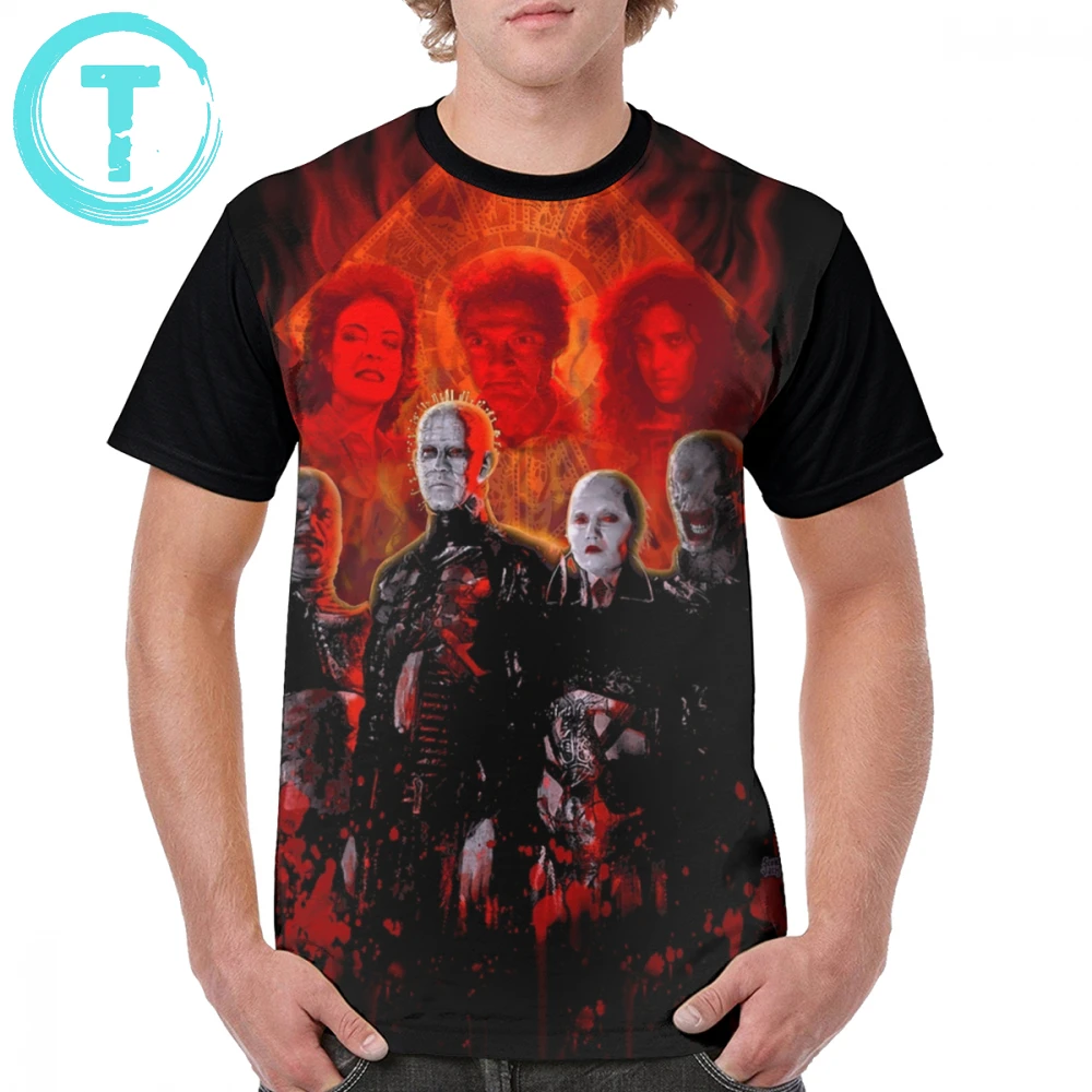 Футболка Hellraiser с рисунком модная футболка коротким рукавом Cenobites 100 полиэстер