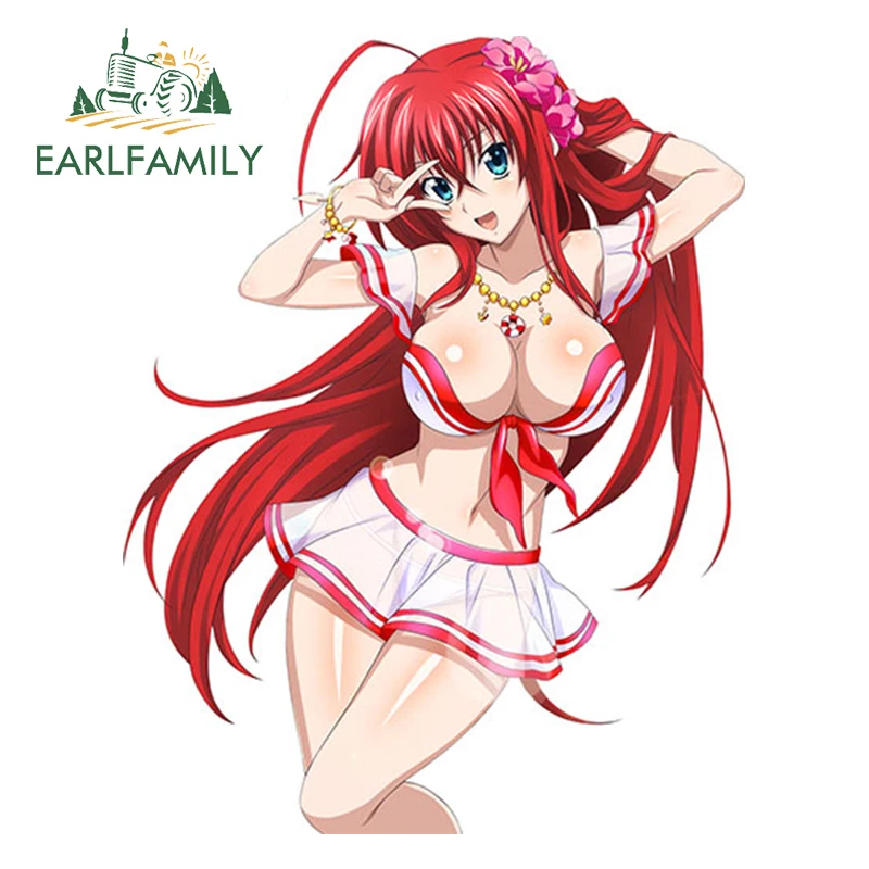 

EARLFAMILY 13cm x 10.14cm Sexy Girl Waterproof High School DxD Anime Car Sticker Waterproof Rias Gremory Render JDM Car Styling