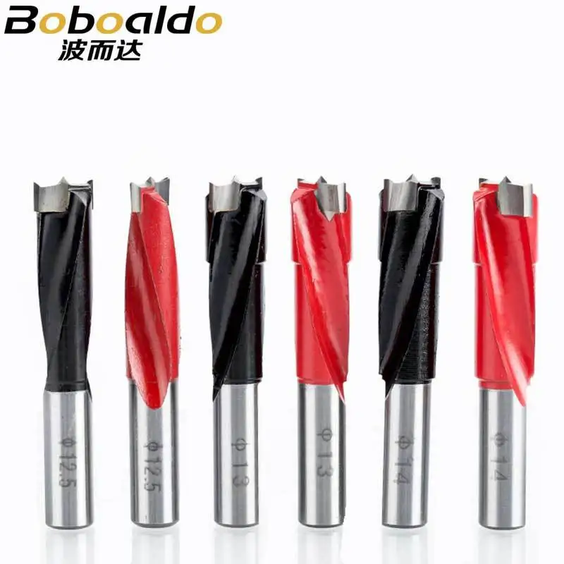 Boboaldo 1pc 10-18mm wood drill bit 70mm length router bit row drilling for boring machine Gang drills for wood Carbide endmill