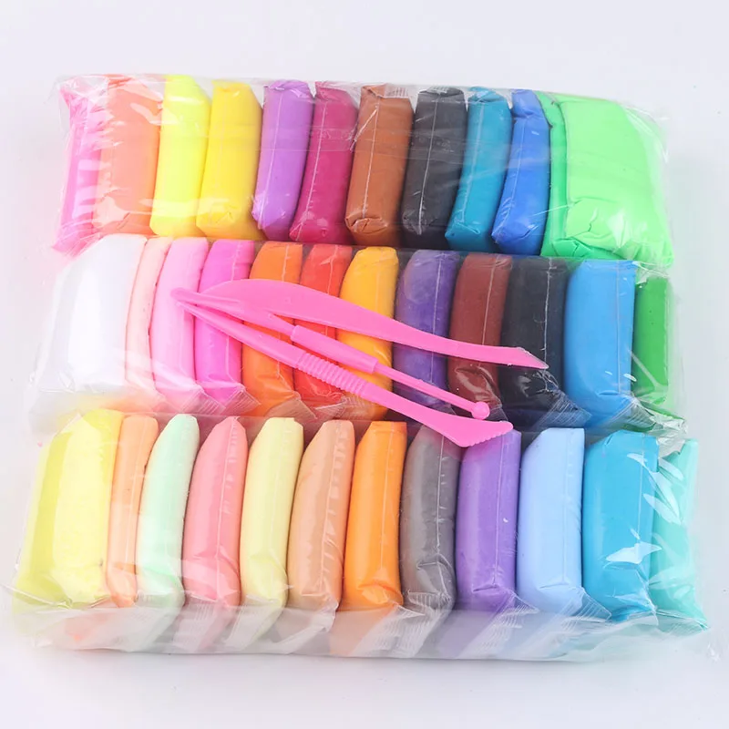 

12/24pcs Air Clay Fimo Polymer Plasticine Modelling Clay Light DIY Soft Creative Handgum Toys DIY Plasticine Clay Learning Toys