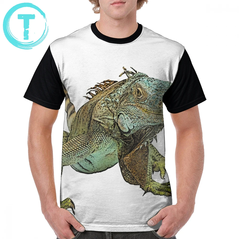 

Iguana T Shirt Graphic Iguana T-Shirt Male Big Graphic Tee Shirt Basic Short Sleeve Funny 100 Percent Polyester Print Tshirt