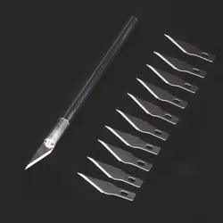 Нескользящие 11 лезвия для резьбы по дереву инструменты печатная плата Craft Скульптура гравировка утилита Ножи Для канцелярские творческие
