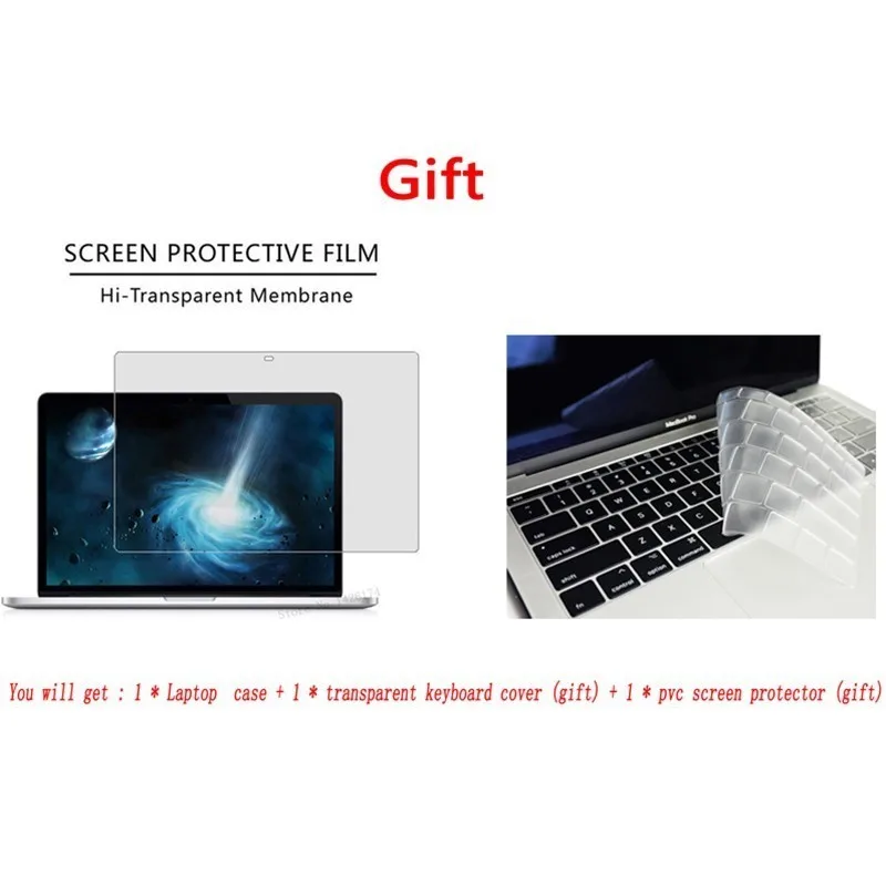 Новый для Apple MacBook Air Pro retina 13 3 15 4 дюймов 11 12 чехол ноутбука с защитой экрана +