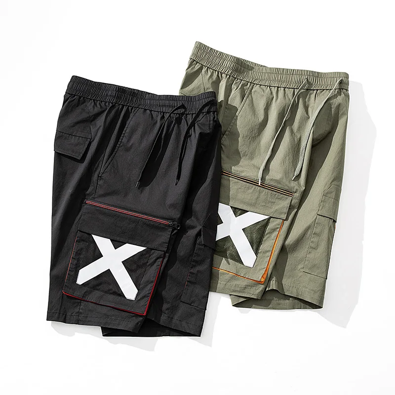 Весна и лето новая Корейская версия пары Harajuku мужские повседневные однотонные рабочие Гавайские шорты скидка
