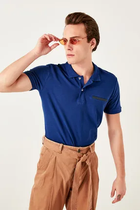 Saks мужские хлопковые футболки-поло Fillet Pocket Polo футболки TMNSS19BO0013 | Мужская одежда
