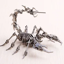 Robot Insect Scorpion 3D Steel Metal Finished DIY Joint Mobility Miniature Model Kits Puzzle Toys Boy Splicing Hobby Building