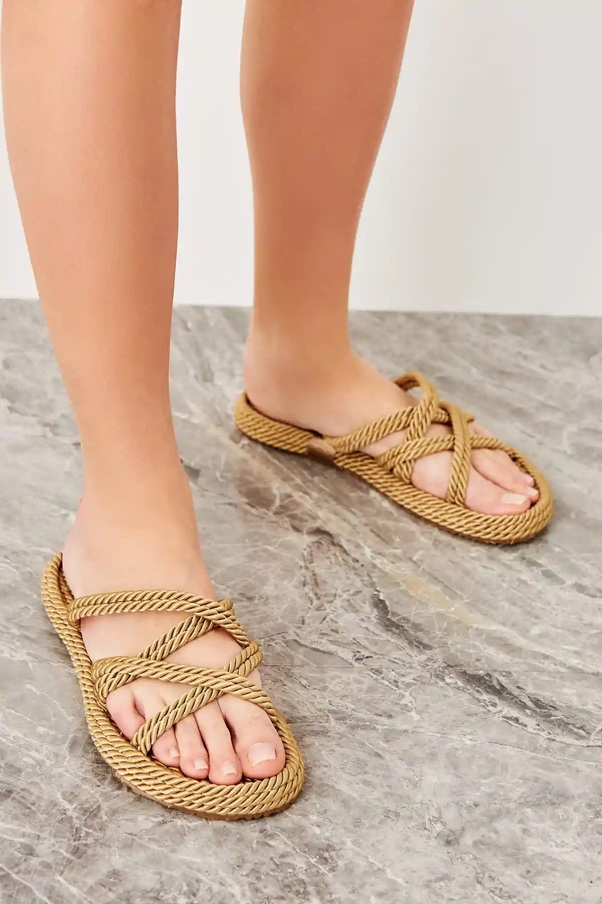 beige slippers womens
