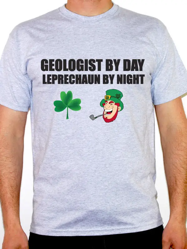 

Design Your Own T Shirt Online Men'S Geologist By Day Leprechaun Scientist Science Printing Machine O-Neck Short-Sleeve T Shirts