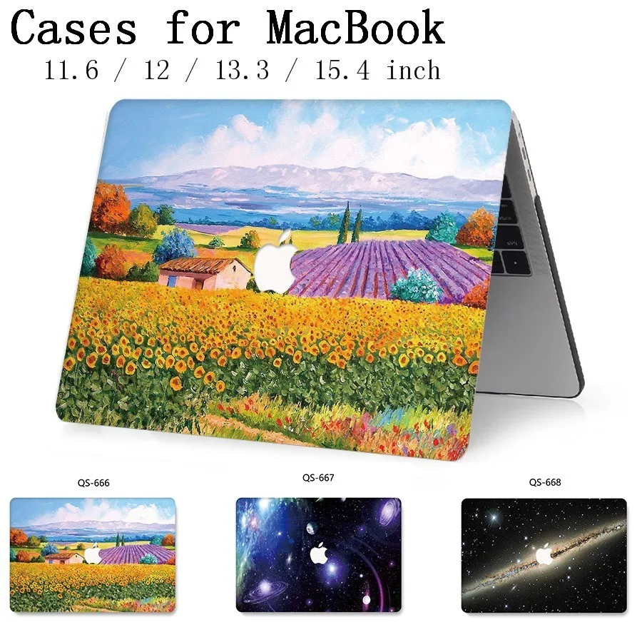 

For Apple MacBook Air Pro Retina 13.3 15.4 Inch 11 12 13 15 Laptop Case With Screen Protector+Keyboard Cove Cheap 2019 Bag Funda