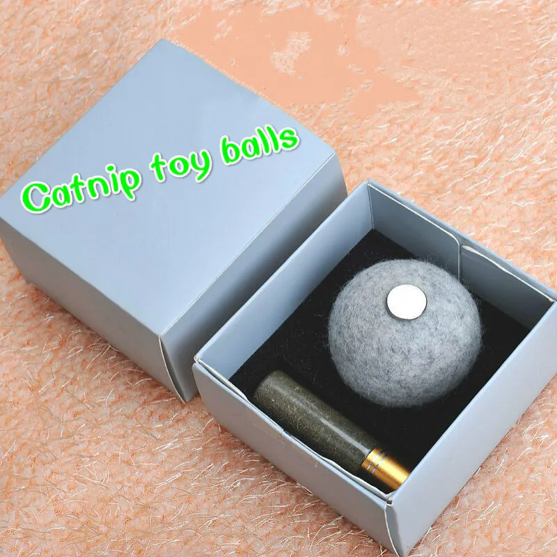 

Pure Wool Pompon Addiction The Cat Artifact Mint The Ball Trill Pets Kitty Toys gray
