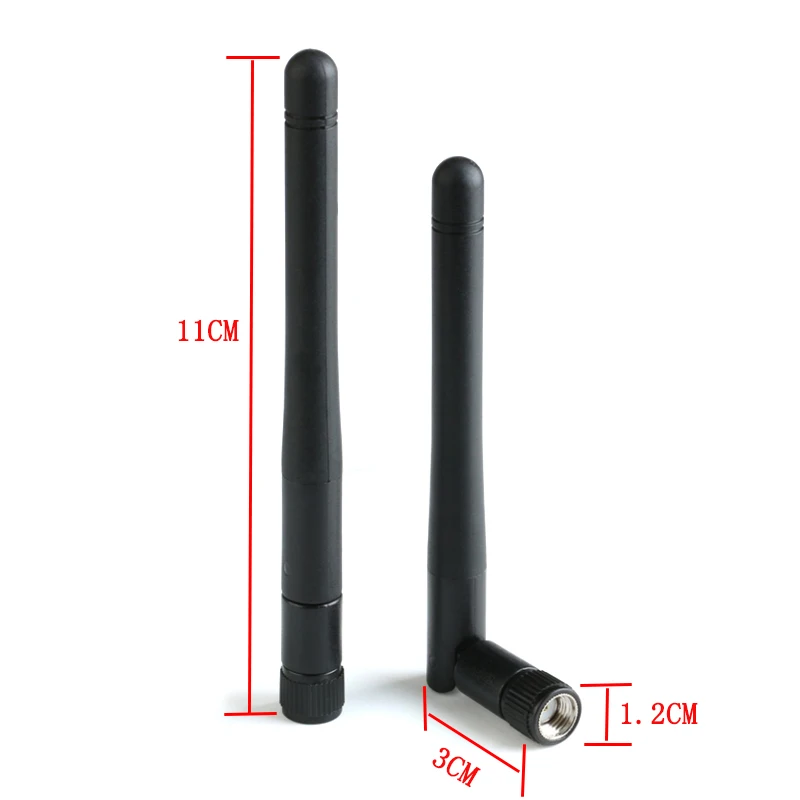 1 шт. 2 4 ГГц 3dBi Omni Wi Fi антенна с RP SMA штекерным соединителем для беспроводного