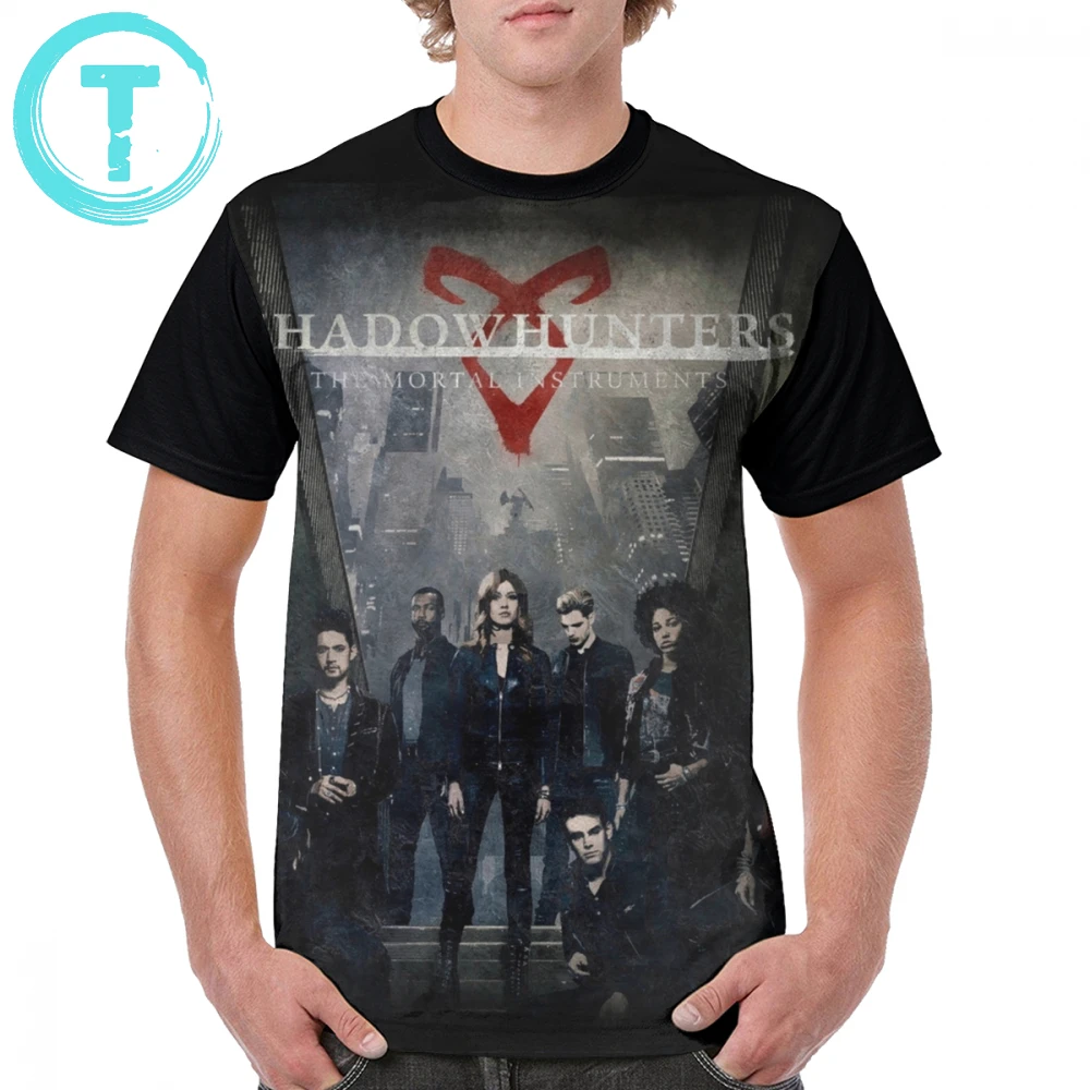

Mortal Instruments Shadowhunter T Shirt Shadowhunters Season T-Shirt Polyester Men Graphic Tee Shirt 6xl Basic Short-Sleeve Tshirt