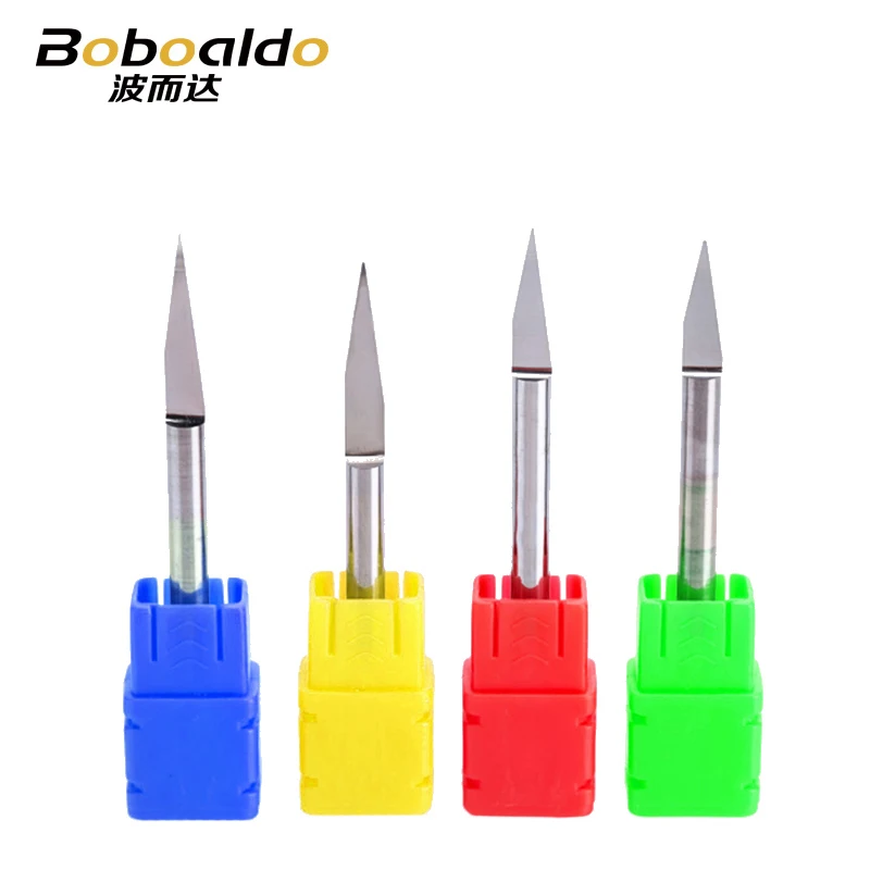 

Boboaldo 1pcs 4mm Engraving Bits Precision Grinding V Shape Carbide PCB Milling Cutter CNC Router Tool Machine Accessories