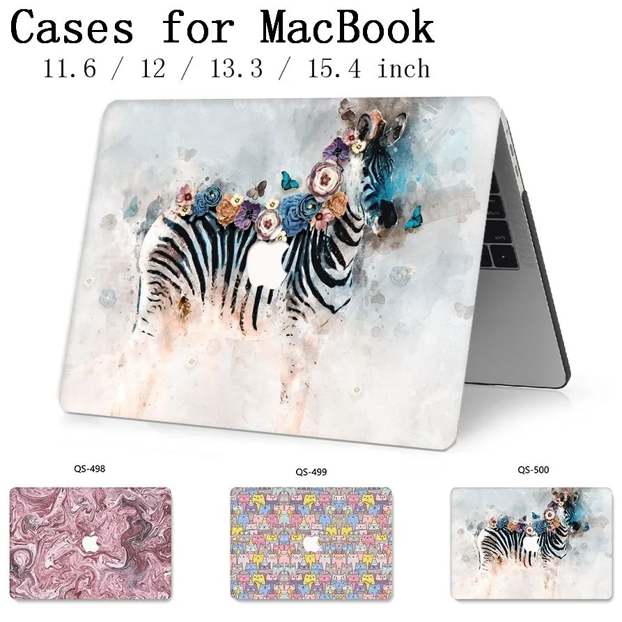 

New For MacBook Air Pro Retina 11 12 13 15 With Screen Protector Keyboard Cove Apple Case Laptop Case For MacBook 13.3 15.4 Inch