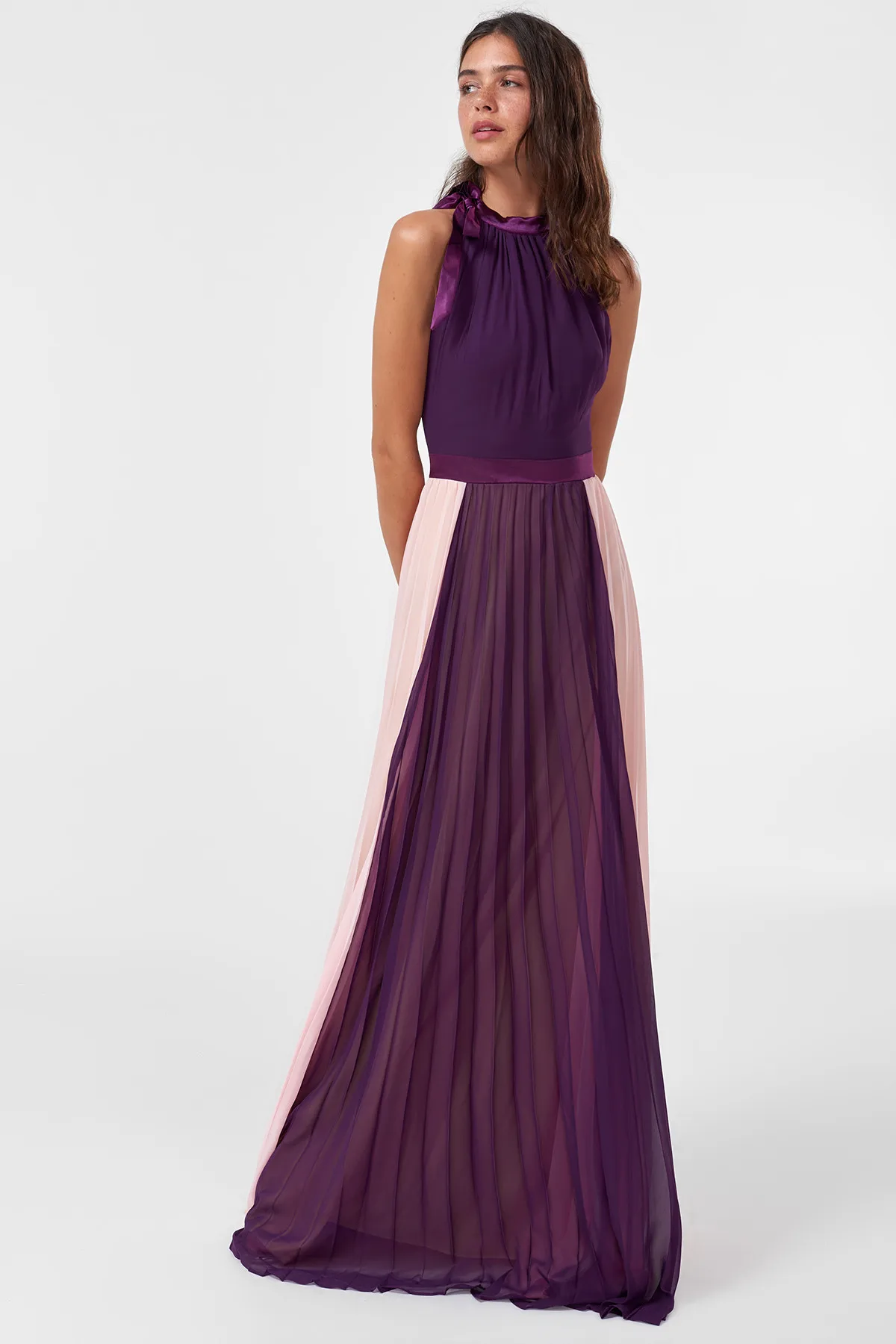 

Trendyol Purple Waist Belt Advanced from the pop Evening Dress TPRSS18LL0001