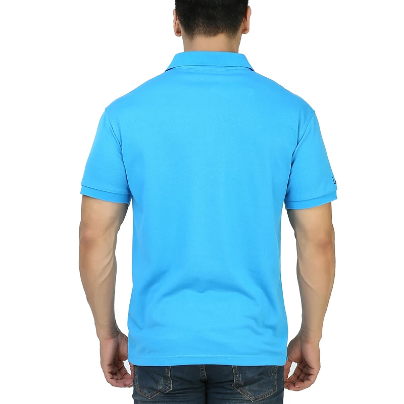 Мужская рубашка поло, трикотажные изделия для гольфа, быстросохнущие спортивные футболки с воротником для тренировок, спортивные футболки с коротким рукавом, одноцветные футболки, синяя одежда