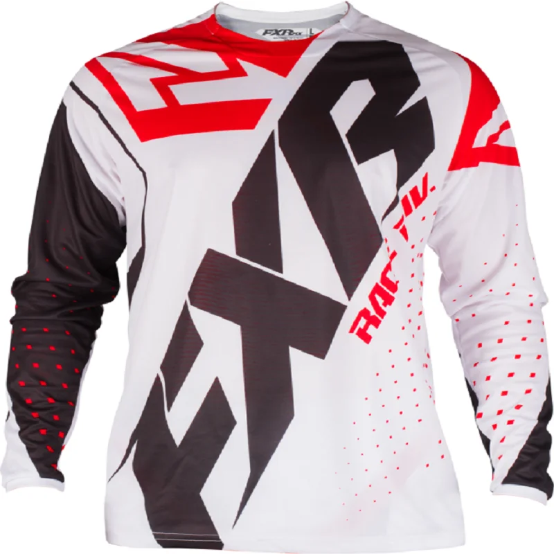 

New FXR Racing Long Sleeve MTB Jersey white Color Off Road Mountain Bike DH Bicycle moto Jersey DH BMX motocross jersey