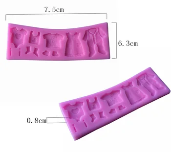 

Aprince Baby Clothes Liquid Silicone Mold Cake Baking Tool Fondant Cake Mold
