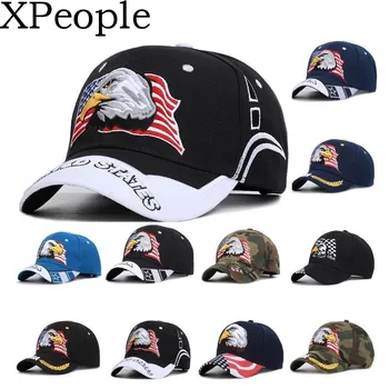 Men's Animal Farm Snap Back Trucker Hat Patriotic American Eagle and American Flag Baseball Cap USA 3D Embroidery