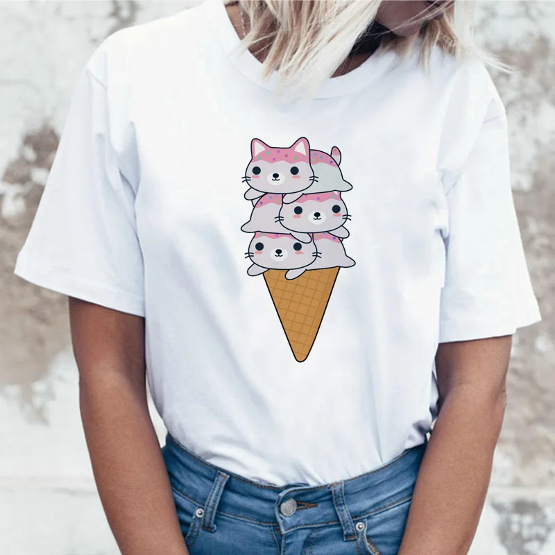 

2019 Color Block Pet T Shirt Technology Women Tshirt Large Size Summer Female Animal T-shirt Clothing Popular Tee Kindness Top