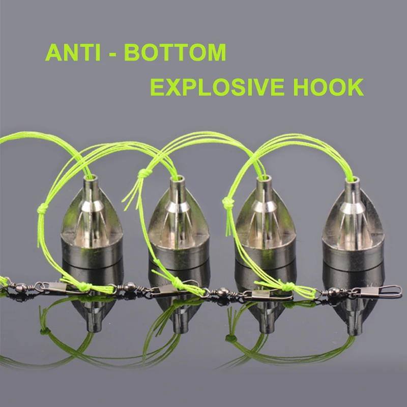 

4pcs Anti-Winding 6 Swivel String Fishing Hook Steel Rigs Wire Leader Hooks High Quality Steel Fishhooks YG24