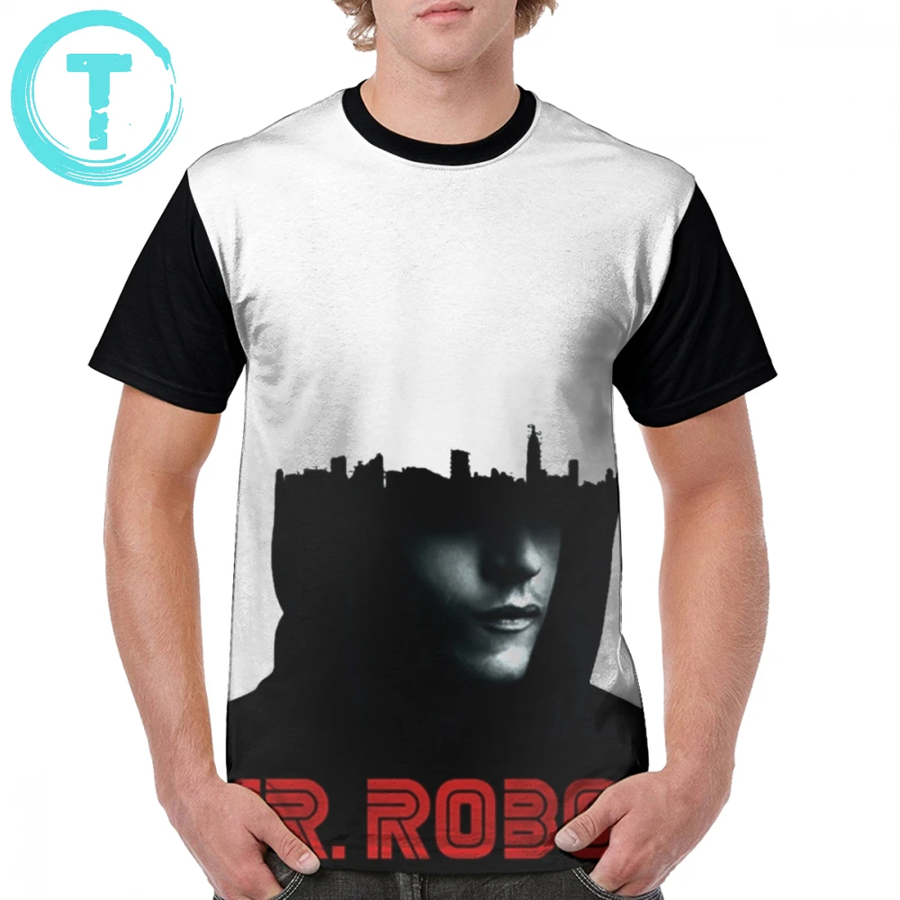 

Mr Robot T Shirt Mr Robot T-Shirt 4xl Printed Graphic Tee Shirt Cotton Beach Man Short-Sleeve Funny Tshirt