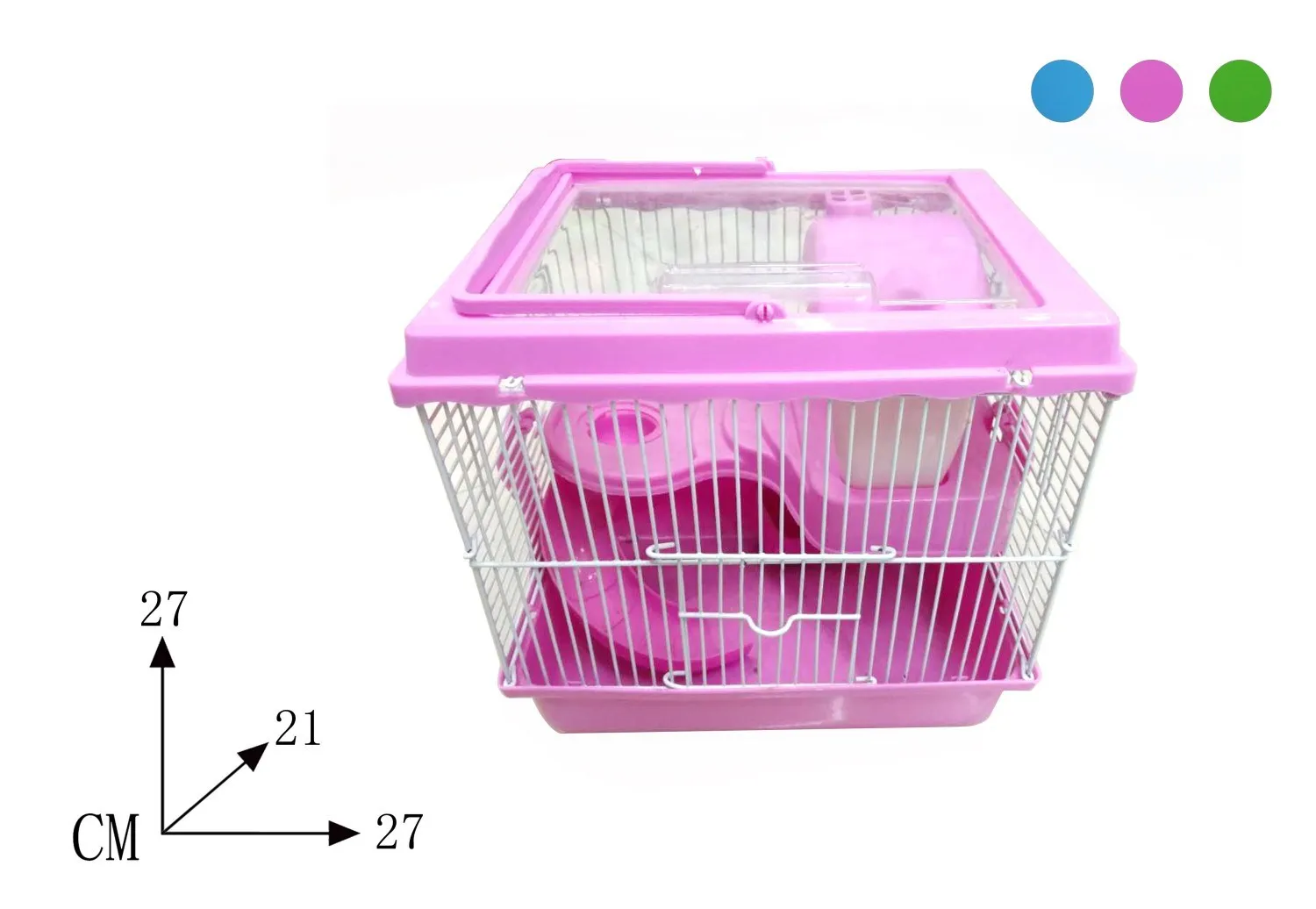hamster Cage Metal+Plastic 27X21X27 cmin Cages from Home & Garden on
