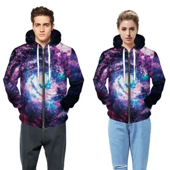 

Funny Printed 3D Men Hooded Sweatshirts Autumn Winter Hoodies Galaxy Night Pullover Fashion Casual Coat Outwear