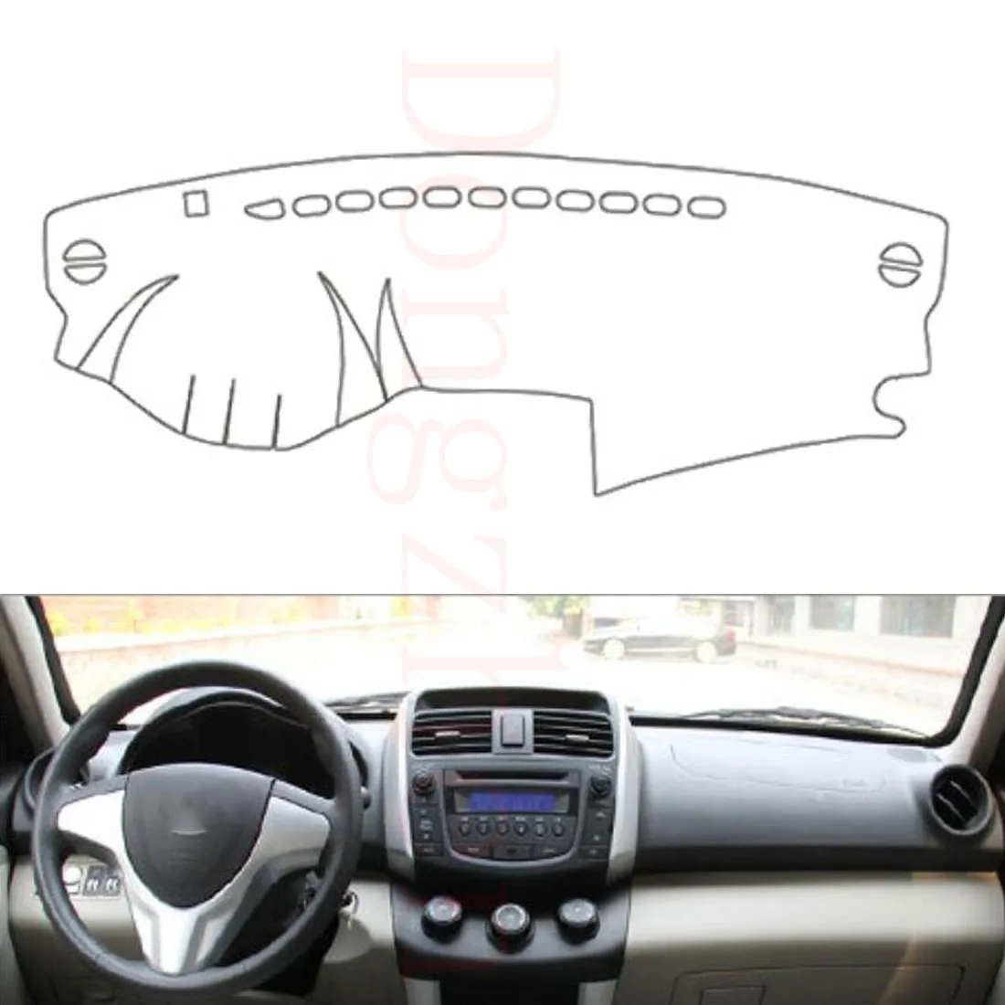 

Dongzhen Fit For Lifan X60 2010 to 2015 Car Dashboard Cover Avoid Light Pad Instrument Platform Dash Board Cover Car Sticker