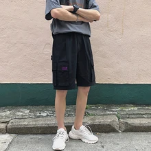 Весна и лето китайский стиль Дикий высокое качество мужской молодежи супер огонь хлопок Harajuku Большие размеры повседневные шорты