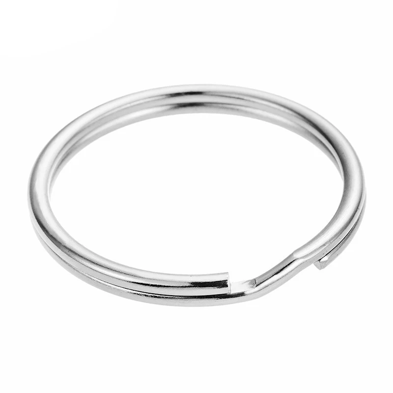 10X качество 50 мм брелок разъемное кольцо набор сверхмощный большой никелевый ключ петля пружинный обруч