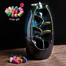 10 шт./партия смешанные натуральные благовония Роза Жасмин Лаванда османтус Сакура дым конус рефлюкс башня для благовоний курильница для благовоний пуля