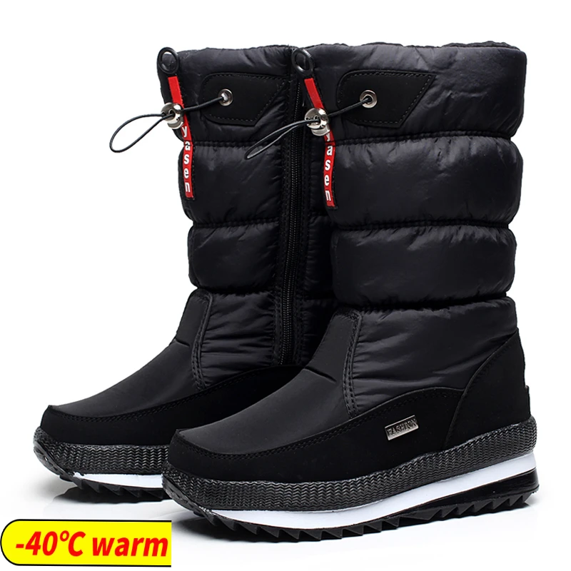

Women snow boots platform winter boots thick plush waterproof non-slip boots fashion women winter shoes warm fur botas mujer