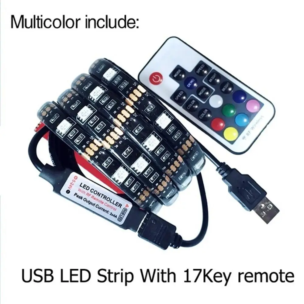 

DC5V USB LED Strip 5050 SMD Flexible Light 1M 2M TV Background Lighting RGB LED Strip Adhesive Tape IP65 Waterproof light strip